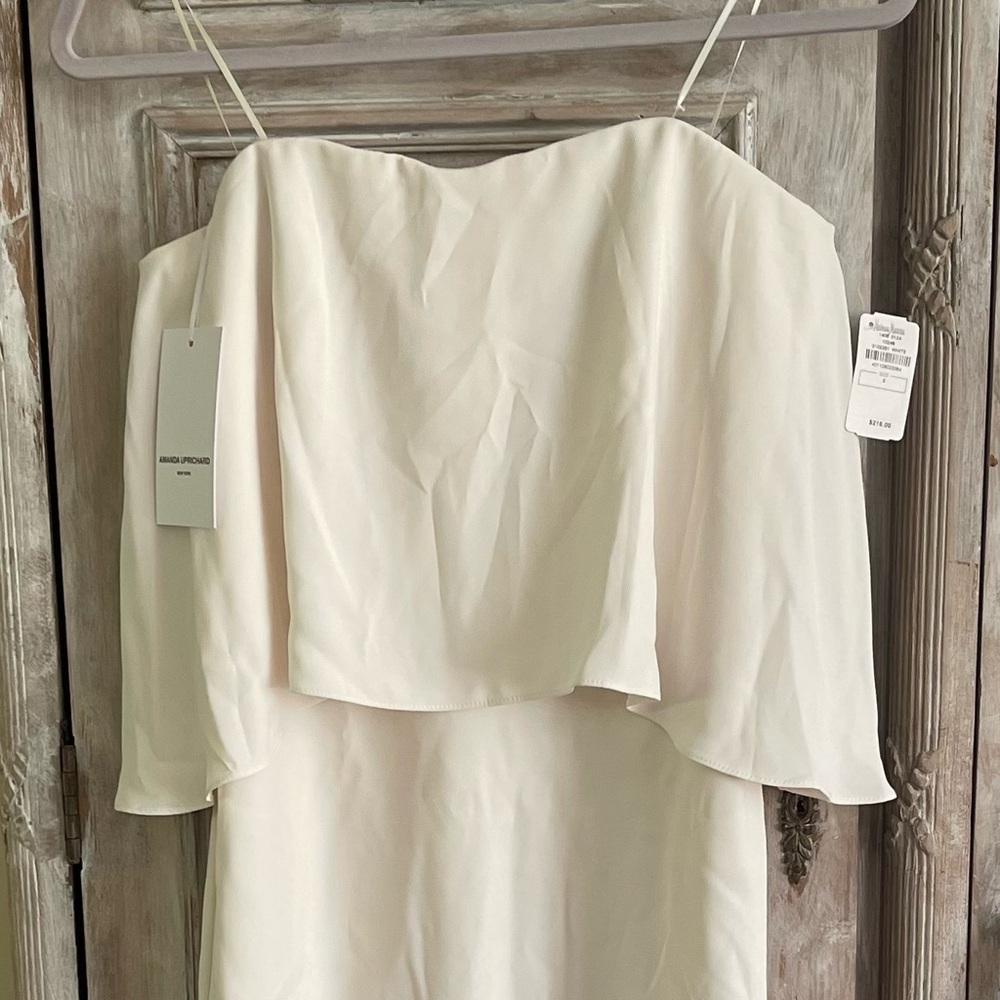 Elegant Cream Off-Shoulder Dress